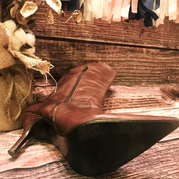 Steve Madden Confess Boot/Bootie cowgirl Casual Workwear Brown Pointed Toe - Picture 3 of 8